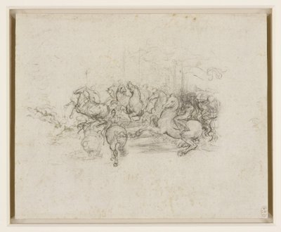Leonardo da Vinci - RCIN 912339, En kavalkade ca. 1503-4 af Leonardo da Vinci