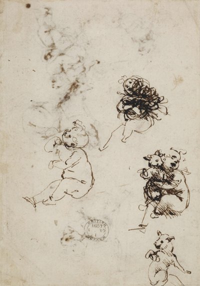 Leonardo da Vinci, objekt 1857.0110.1 - bagside (British Museum) af Leonardo da Vinci