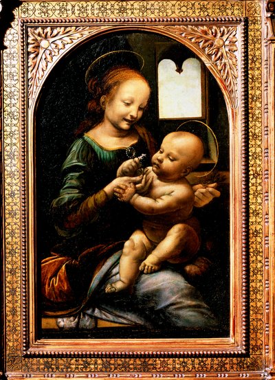 Madonna med en blomst, Madonna Benois, 1478. af Leonardo da Vinci