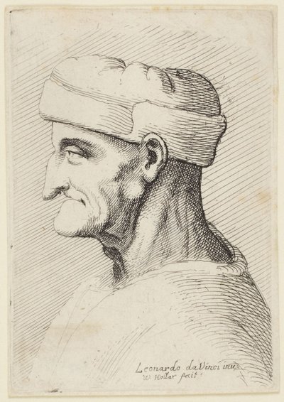 Den gamle mand med kasket af Leonardo da Vinci