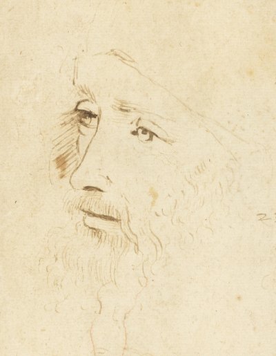 Portræt af Leonardo da Vinci, ca 1518. af Leonardo da Vinci,