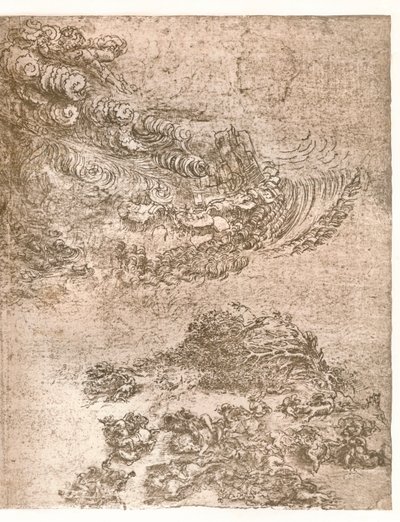 Repræsentation af en storm, c1472-c1519 1883. af Leonardo da Vinci