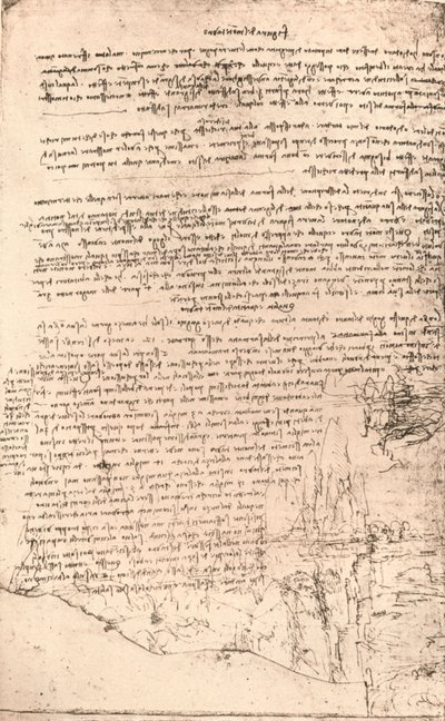 Skitse af armenske bjerge, c1472-c1519 1883 af Leonardo da Vinci