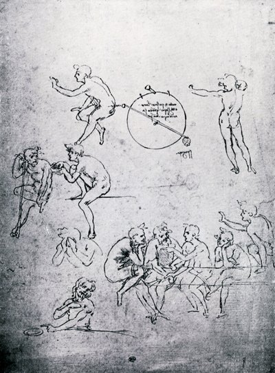 Studier til Magiernes tilbedelse og den sidste nadver, 1400-tallet 1930. af Leonardo da Vinci
