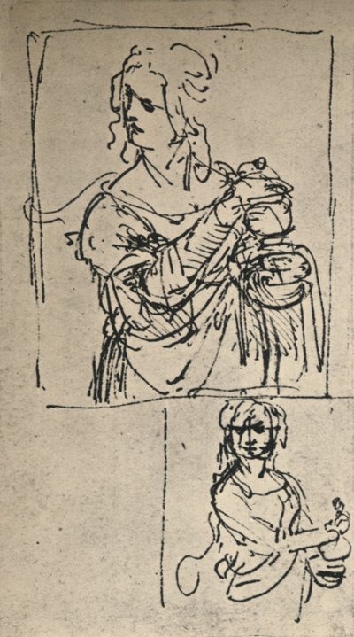 Studier for en St. Mary Magdalene, c1480-1482 1945 af Leonardo da Vinci