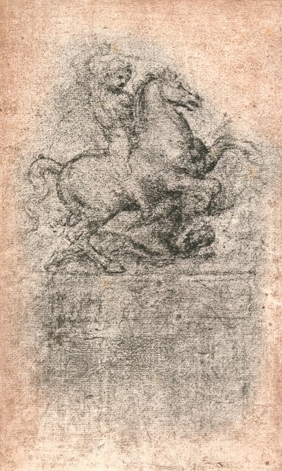 Studie til Sforza-monumentet, c1482-c1499 1883 af Leonardo da Vinci