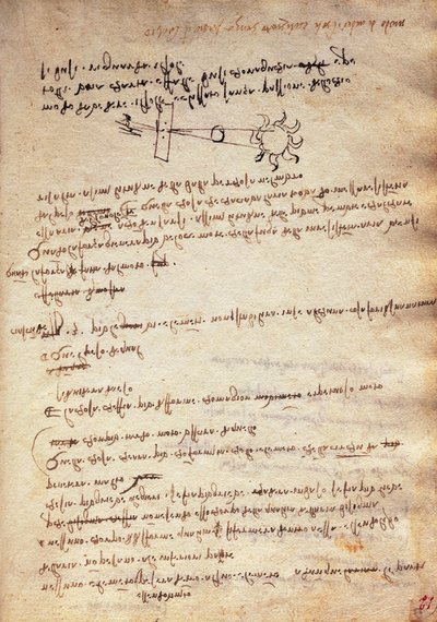 Studie af teknikken til observation af solformørkelse, Codex Trivulzianus af Leonardo da Vinci