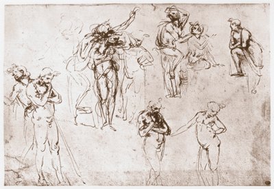 Kongernes tilbedelse, c1481 af Leonardo da Vinci
