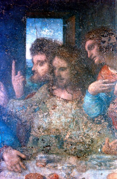 Den sidste nadver detalje, 1495-1498 af Leonardo da Vinci
