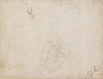 Jomfruen og barnet tilbedt, 1472-1519 af Leonardo da Vinci