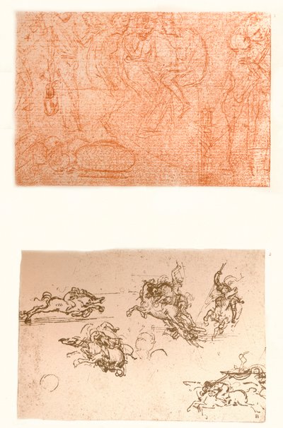 To tegninger, c1472-c1519 1883. af Leonardo da Vinci