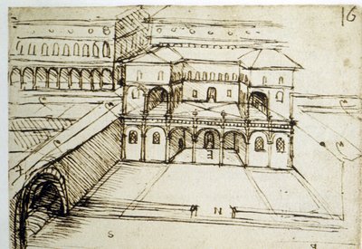Byplanlægning: arkitektonisk plan (16) af Leonardo da Vinci (Leonardo da Vinci) af Leonardo da Vinci