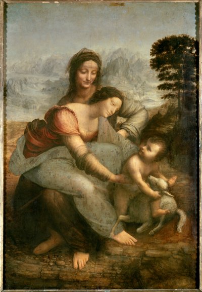 Neitsyt ja lapsi Pyhän Annan kanssa af Leonardo da Vinci