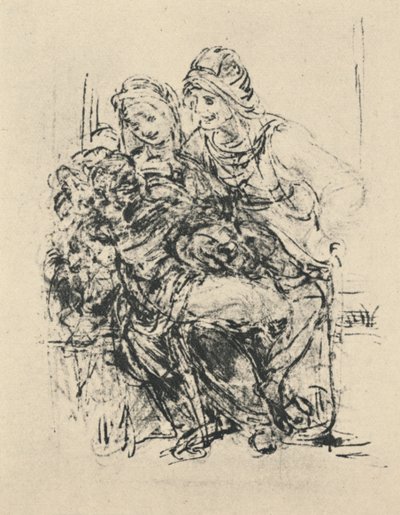 Jomfru og barn med St. Anne, c1480 1945 af Leonardo da Vinci