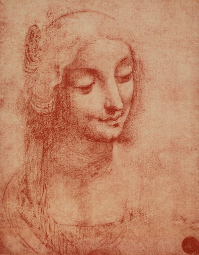 Kvindeansigt, tegning af Leonardo da Vinci. Accademia Galleries, Venedig af Leonardo da Vinci
