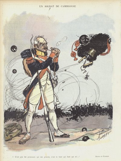 En soldat fra Cambronne. Illustration til Le Rire af Leonce Burret