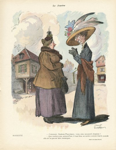 Illustration af Leonce Burret (1865-1915) i Le Smile, nr. 19, 08/05/13 - Mode, Hat af Leonce Burret