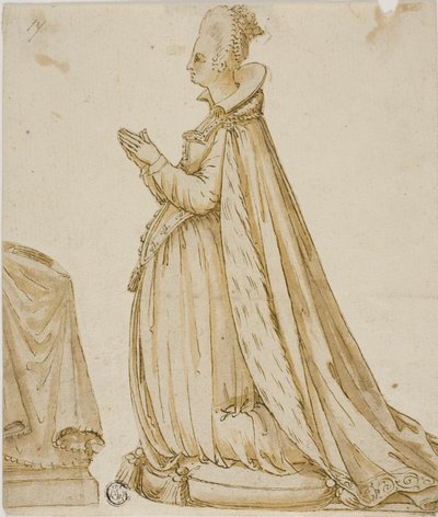 Lady Before a Prie-Dieu af Leone Leoni