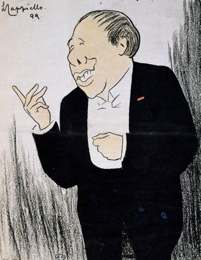 Skuespiller Alexandre Coquelin, kendt som Coquelin Cadet (1848-1909) i karikatur fra 1899 af Leonetto Cappiello (1875-1942) af Leonetto Cappiello