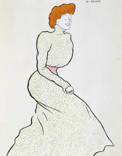 Skuespiller Gabrielle Rejane (1856-1920), tegning af Leonetto Cappiello (1875-1942) af Leonetto Cappiello