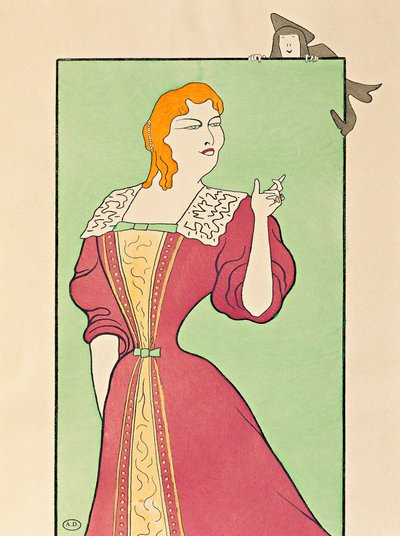 Skuespiller Marie-Louise Marsy (1866-1942) i rollen som Elmira i Tartuffe af Leonetto Cappiello