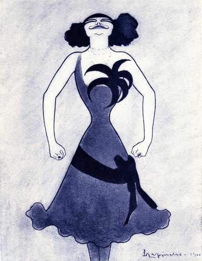 Tegneserie af Polar-komikeren og -sangerinden (Emilie Marie Bouchaud) (1874-1939) Tegning af Leonetto Cappiello (1875-1942) 1900 af Leonetto Cappiello