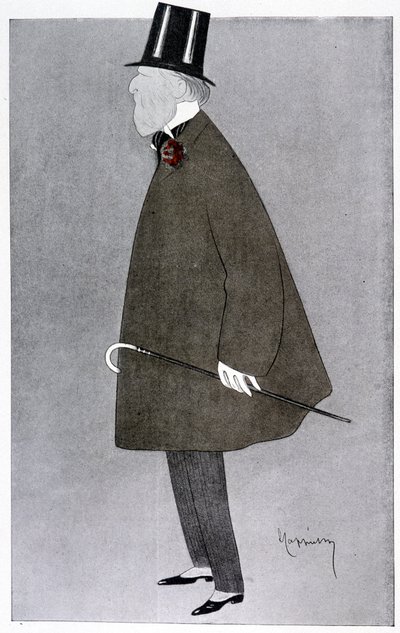 Komisk portræt af Jacques Doucet i "" Fantasio """. af Leonetto Cappiello