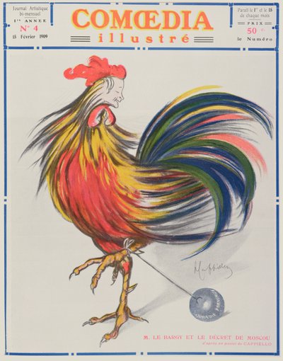 Forside til Comoedia Illustre, 15. februar, 1909 af Leonetto Cappiello