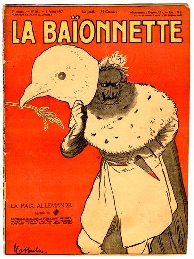 Cover af "" La Baionnette"", Satirisk i farver af Leonetto Cappiello