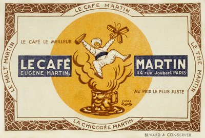 Fransk reklame for kaffen Martin, efter Leonetto Cappiello 1921 af Leonetto Cappiello