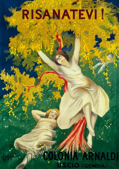 Reklameplakat for Colonia Arnaldi i Uscio (Genova) af Leonetto Cappiello