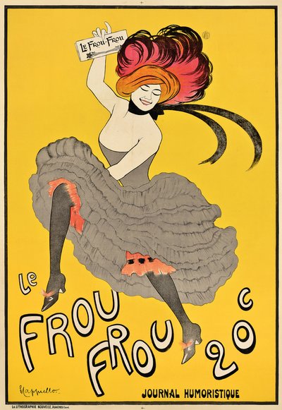 Plakat, der reklamerer for det franske tidsskrift "Le Frou Frou", 1899 af Leonetto Cappiello