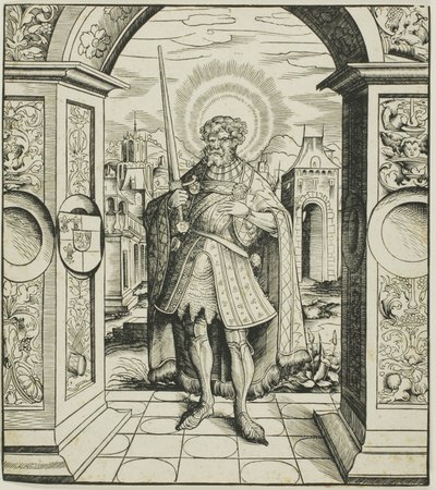 Saint Rolandus, fra Saints Connected with House of Habsburg af Leonhard Beck