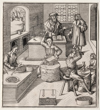 Unge Maximilian i mønten. af Leonhard Beck