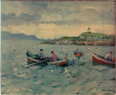 Fiskere i Lofoten af Leonhard Sandrock