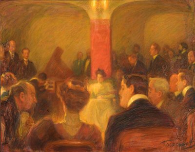 Koncert af Wanda Landowska, 1907 af Leonid Osipovic Pasternak