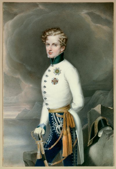 Konge af Rom og prins af Parma Napoleon II, hertug af Reichstadt (1811-1832) søn af kejser Napoleon I (1769-1821) i uniform som oberstløjtnant for Regimentet Gustave Prince of Wasa Indgravering af Leopold Bucher (1797-1858) 18328 Svag. 0,33x0,22 m Malmais af Leopold Bucher