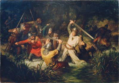 Rudolf af Habsburg i livsfare, 1872. af Leopold Edler von Löffler Radymno