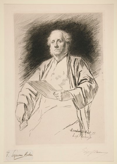 Portræt af Seymour Haden af Leopold Flameng