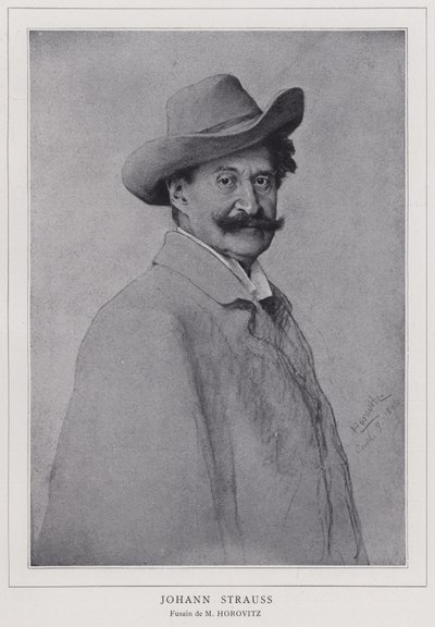 Johann Strauss den Yngre, østrigsk komponist af Leopold Horovitz