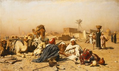 En arabisk lejr, 1880 af Leopold Karl Muller