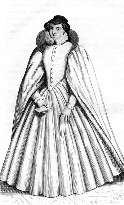 Caterina de Medici, fransk vintage tøj XVI århundrede Henri kongerige II, konge af Frankrig af Leopold Massard