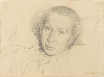 Kunstnerens søster, Marie von Kalckreuth af Leopold von Kalckreuth