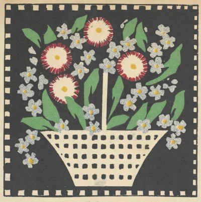 Kurv med blomster, 1907. af Leopoldine Kolbe