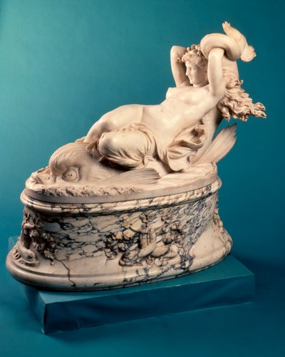 Galatea rider på en delfin, ca. 1880 af Leopoldo Ansiglione