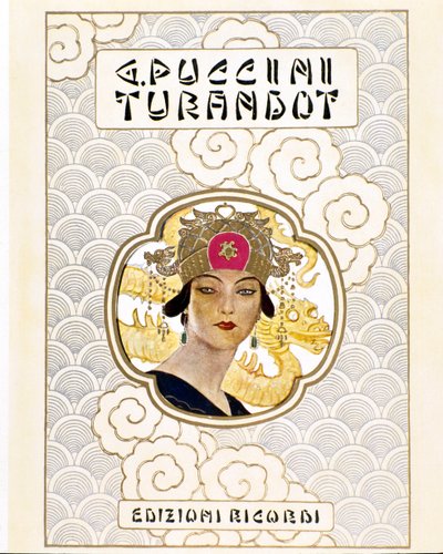 Cover af partituret til operaen Turandot c. 1926 (gravering) af Leopoldo Metlicovitz
