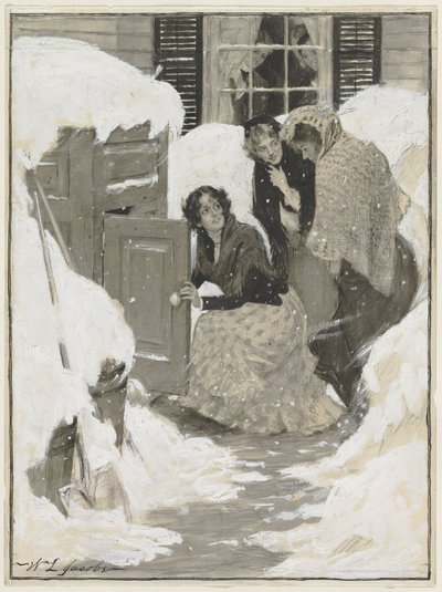 Skitse til en bog Illustration (akvarel) af Leroy William Jacobs