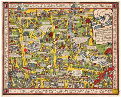 Peter Pan kort over South Kensington af Leslie MacDonald Gill