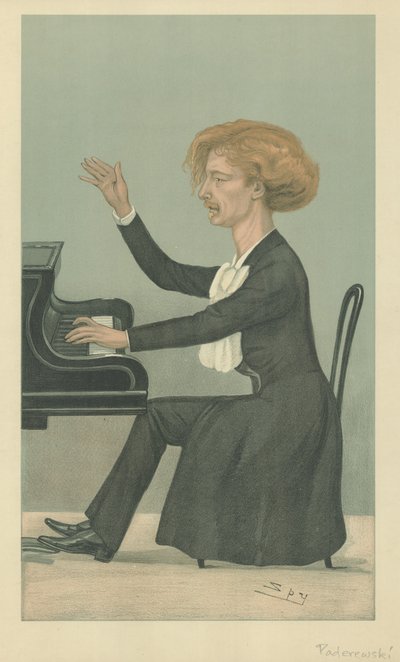 M Ignace Jan Paderewski (farvelitografi) af Leslie Matthew (1851-1922) Ward