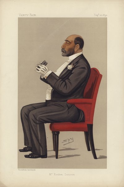 Mr. Reuben Sassoon (farve litho) af Leslie Matthew Ward
